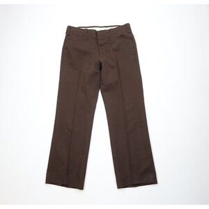 Vtg 70s Streetwear Mens 34x30 Faded Western Cowboy Knit Wide Leg Chino Pants USA